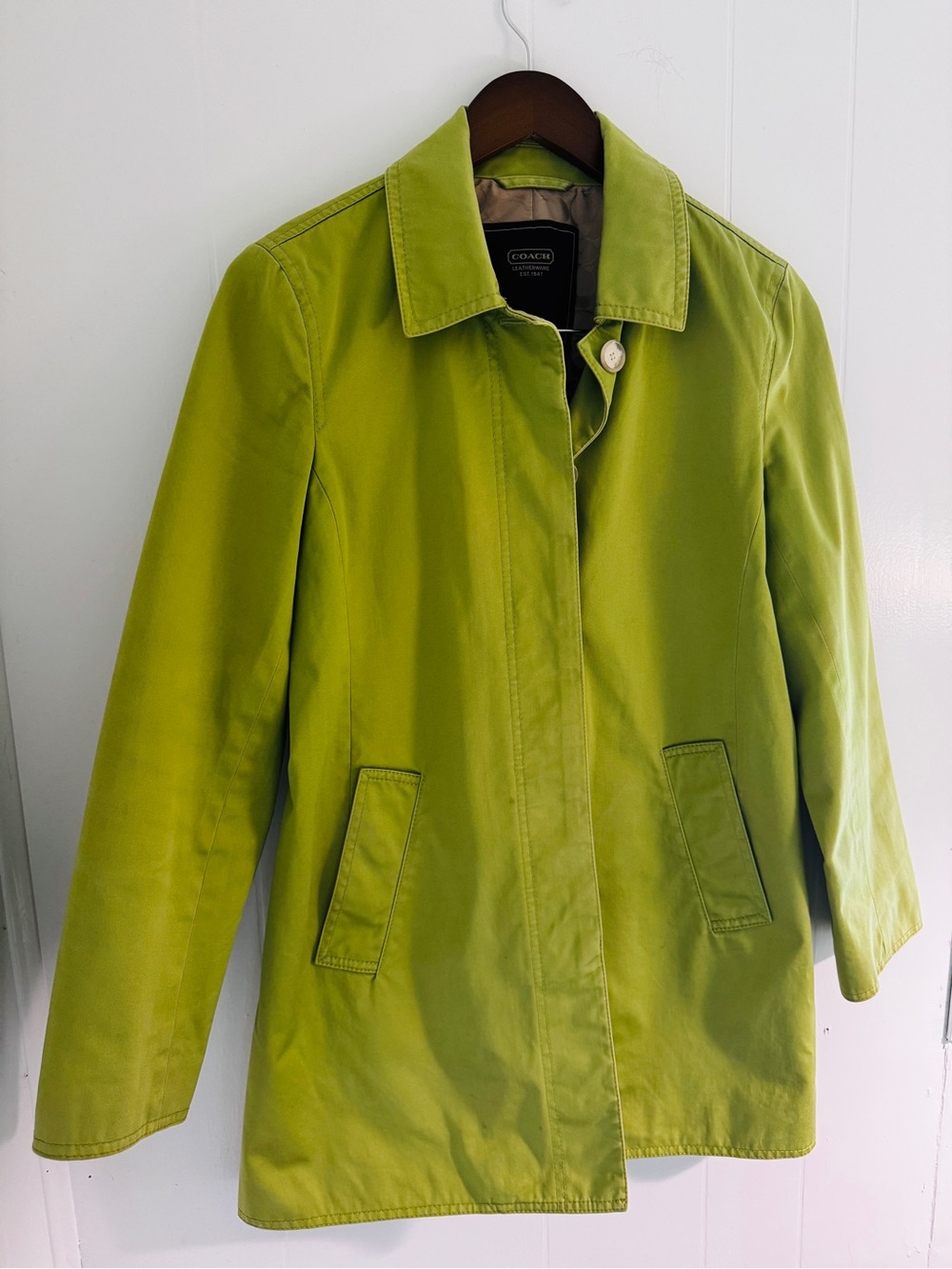 Coach Lime Green Lightweight Shell Jacket